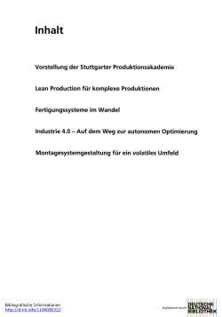 Inhaltsverzeichnis