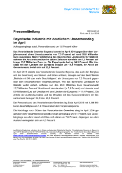 Ausführliche Ergebnisse enthält der Statistische Bericht