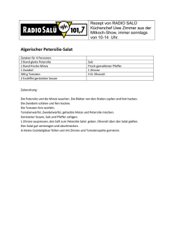 Algerischer Petersilie-Salat