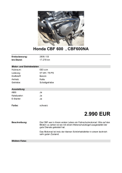 Detailansicht Honda CBF 600 €,€CBF600NA