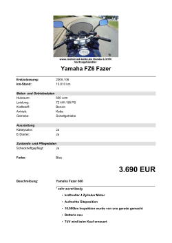 Detailansicht Yamaha FZ6 Fazer