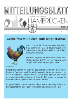 Gockelfest mit K&uuml;ken- und Jungtierschau
