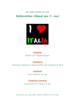 Italienisches Abendessen 2016