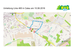 Umleitung Linie 465 in Calau am 10.06.2016