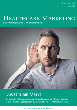 Healthcare Marketing 6/2016