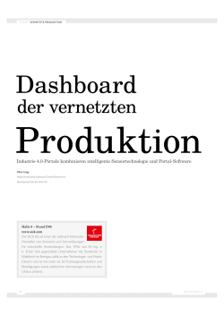 Dashboard der vernetzten Produktion