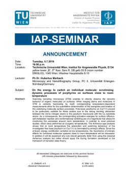 iap-seminar - IAP/TU Wien - Technische Universit&auml;t Wien