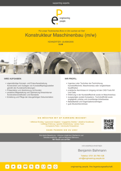 Konstrukteur Maschinenbau (m/w)