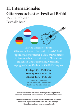 II. Internationales Gitarrenorchester-Festival Brühl