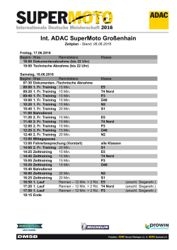 Zeitplan Supermoto GRH