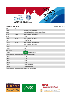 Zeitplan - Dettingen an der Erms
