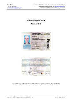 Presseausweis 2016