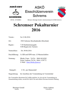 Schremser Pokalturnier 2016