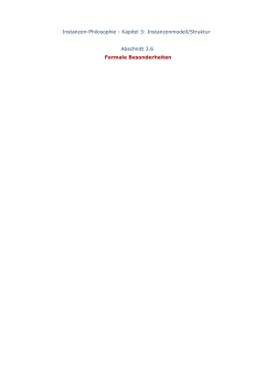 Instanzen-Philosophie - Kapitel 3: Instanzenmodell/Struktur