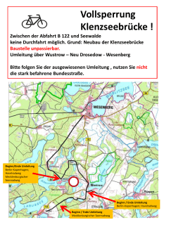 Vollsperrung Klenzseebrücke