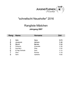 Mädchen 2007 - de schnellscht Neuehofer