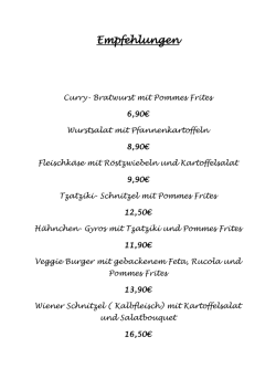 Empfehlungen - Ludwigs Restaurant Bar