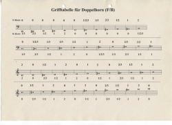 Grifftabelle f&uuml;r Doppelhorn - Willy Pfeiffer