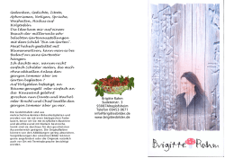 Brigitte Rahm Sudetenstr. 3 93087Alteglofsheim Telefon 09453