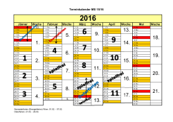 Kalender für Runden 15-16