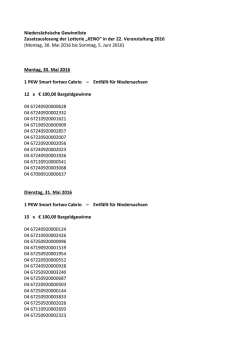 PDFKENO Gewinnliste - LOTTO Niedersachsen