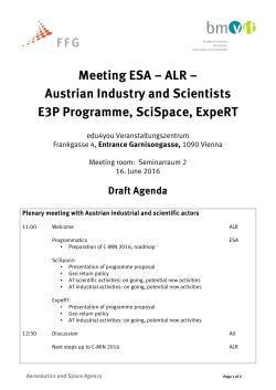 Meeting ESA – ALR