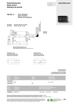 Sicherheitssensoren Safety sensors D&eacute;tecteurs de s&eacute;curit&eacute; 165 270