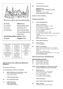 FREITAG, DEN 3. JUNI – HEILIGSTES HERZ