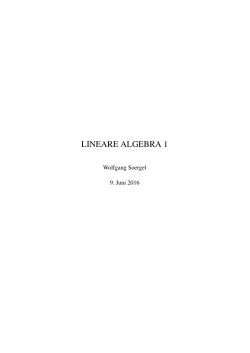 Skriptum Lineare Algebra 1