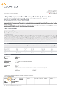 8.20% p.a. Multi Barrier Reverse Convertible auf Bayer, ELI LILLY
