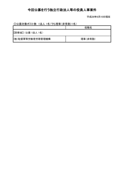 公募ポスト一覧