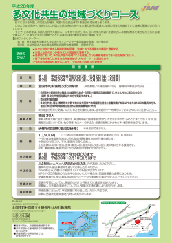 多文化共生の地域づくりコース - JIAM 全国市町村国際文化研修所