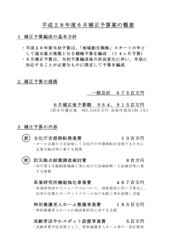 補正予算案の概要（PDF：106KB）