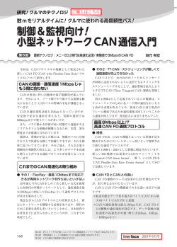 制御＆監視向け! 小型ネットワークCAN通信入門