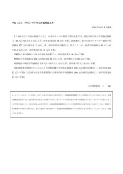 中国：5 月、内モンゴルの石炭価格は上昇