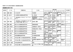 登録講師名簿（第1期） - 東京都社会福祉協議会