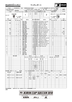 マッチレポート - 日本サッカー協会