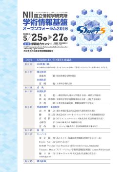 オープンフォーラム2016 SINET5開通式にあたって