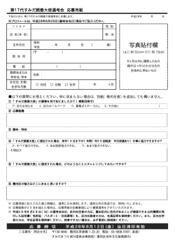 第17代すみだ親善大使選考会応募用紙（PDF：87KB）
