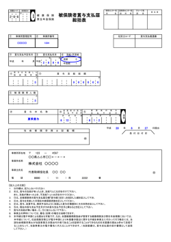被保険者賞与支払届 総括表
