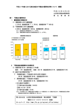 平成27年度における東北地区の下請法の運用状況等