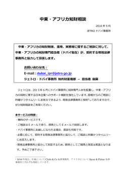 中東・アフリカ知財相談