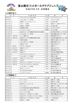 6月 - 富山新庄FCJr．