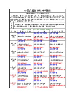 公開交通指導取締り計画