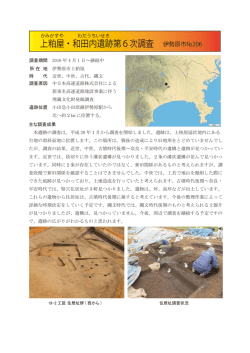 上粕屋・和田内遺跡第6次調査（伊勢原市No.206）