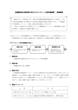 旧養護学校の跡利用に向けたサウンディング型市場調査※ 実施要領