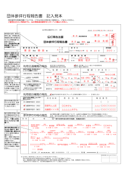 団参行程報告書（記入見本）PDF