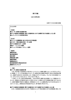 南ア月報 （2016年5月）