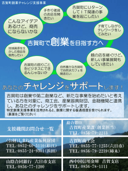 創業支援事業パンフレット