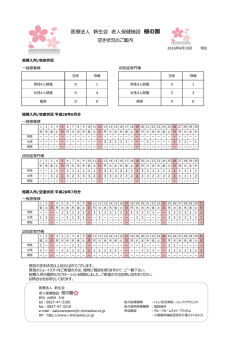 医療法人 新生会 老人保健施設 桜の園 空き状況のご案内